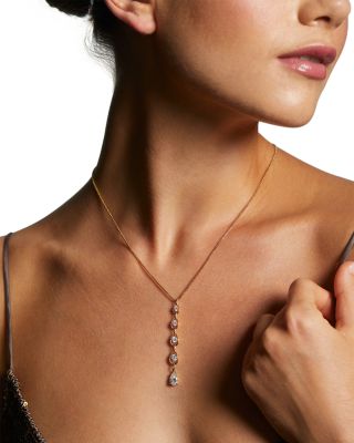 It Girl Cubic Zirconia Lariat Necklace, 16-18"