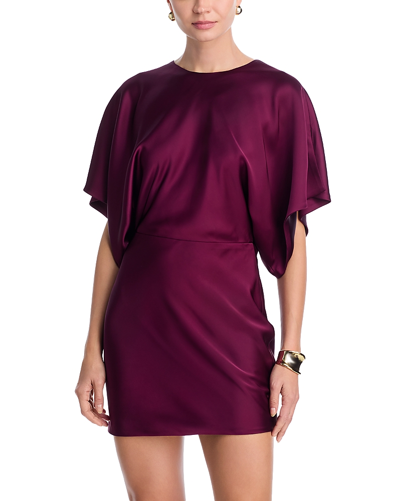 Norma Kamali Reverse Obie Mini Dress In Purple