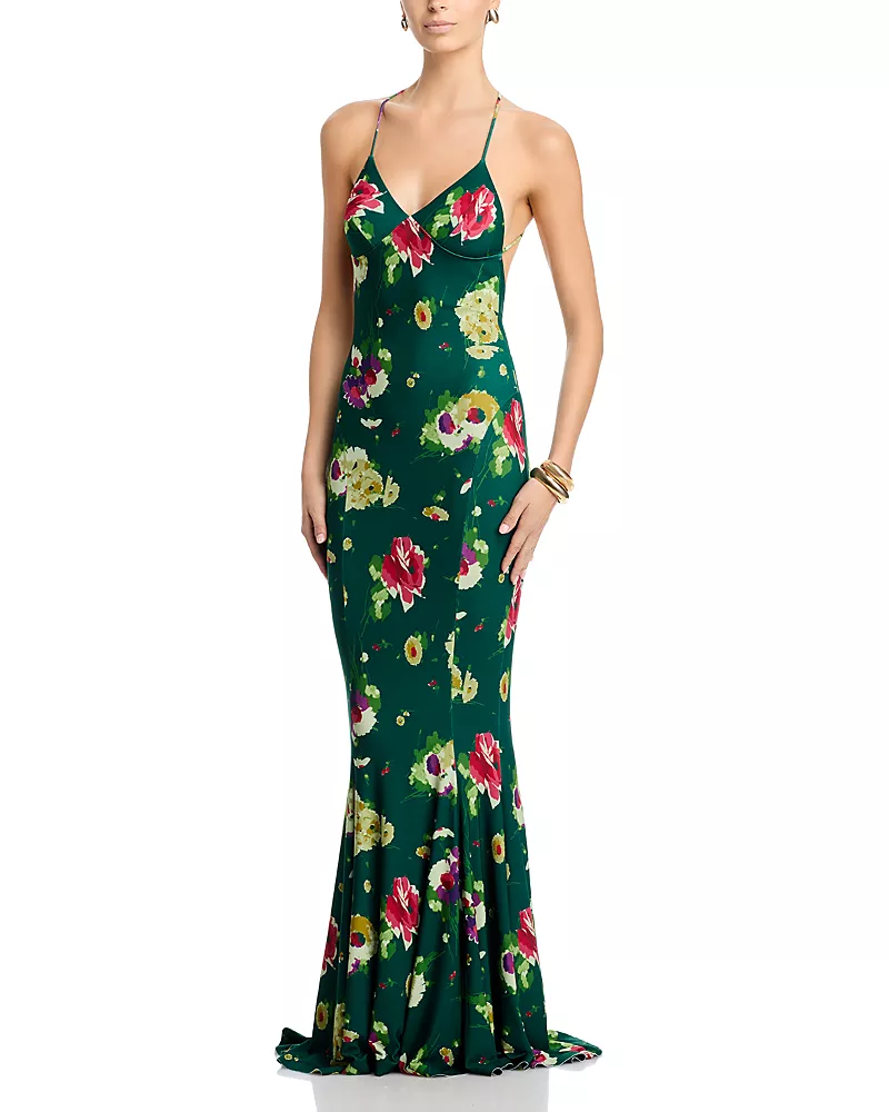 Norma Kamali Low Back Fishtail Gown