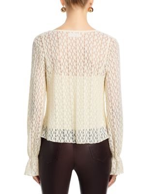 Natalie Ruffled Lace Blouse