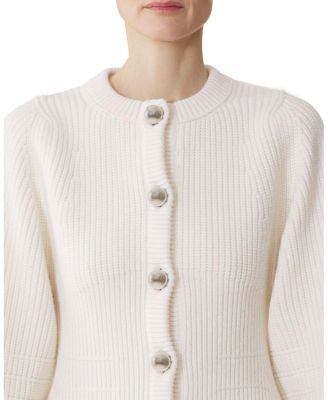 Wool Ribbed Cardigan