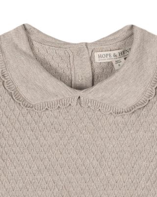 Girls' Organic Peter Pan Collar Scallop Trim Sweater Dress - Little Kid, Big Kid