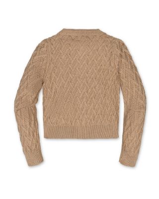 Girls' Organic Long Sleeve Herringbone Cardigan Sweater - Little Kid, Big Kid