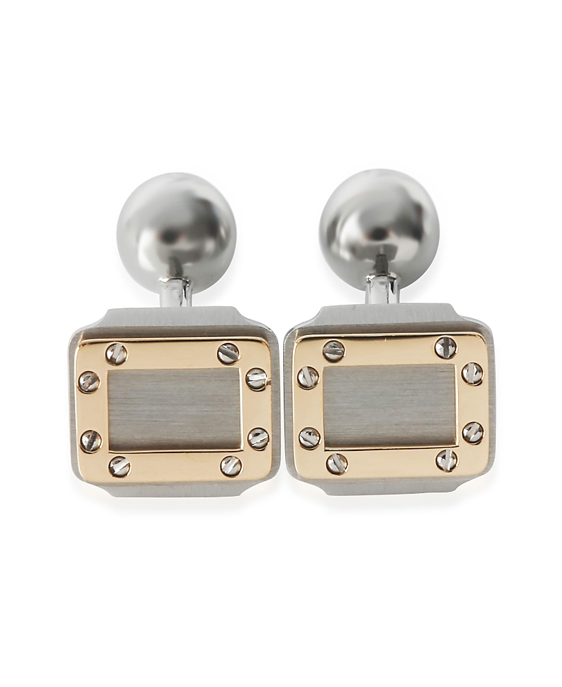Click to view more detailed imagery on our partner's website Pre-owned Pre-owned Cartier Cartier Vintage Santos Dumont 18k Yellow Gold/steel Cufflinks