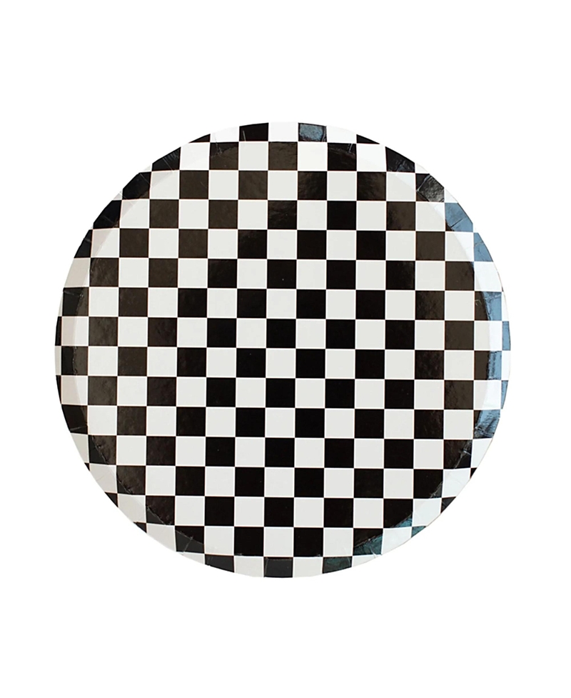 Jollity & Co Checkered Paper Dinner Plates, Set Of 8