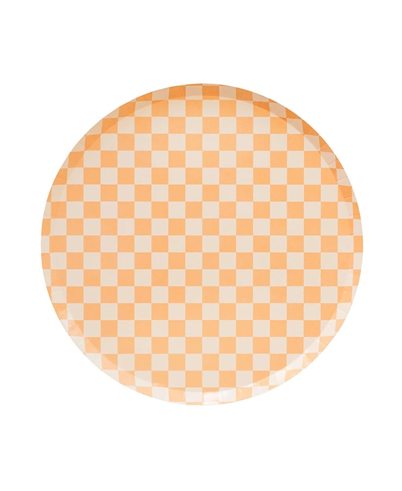 Jollity & Co Checkered Paper Dinner Plates, Set Of 8