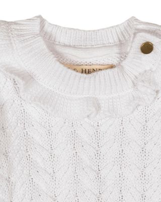 Girls&#39; Organic Chunky Ruffle Edge Sweater Dress - Baby, Little Kid, Big Kid