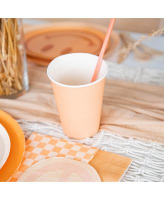 Solid Shade Colors Paper Party Cups, Set of 8