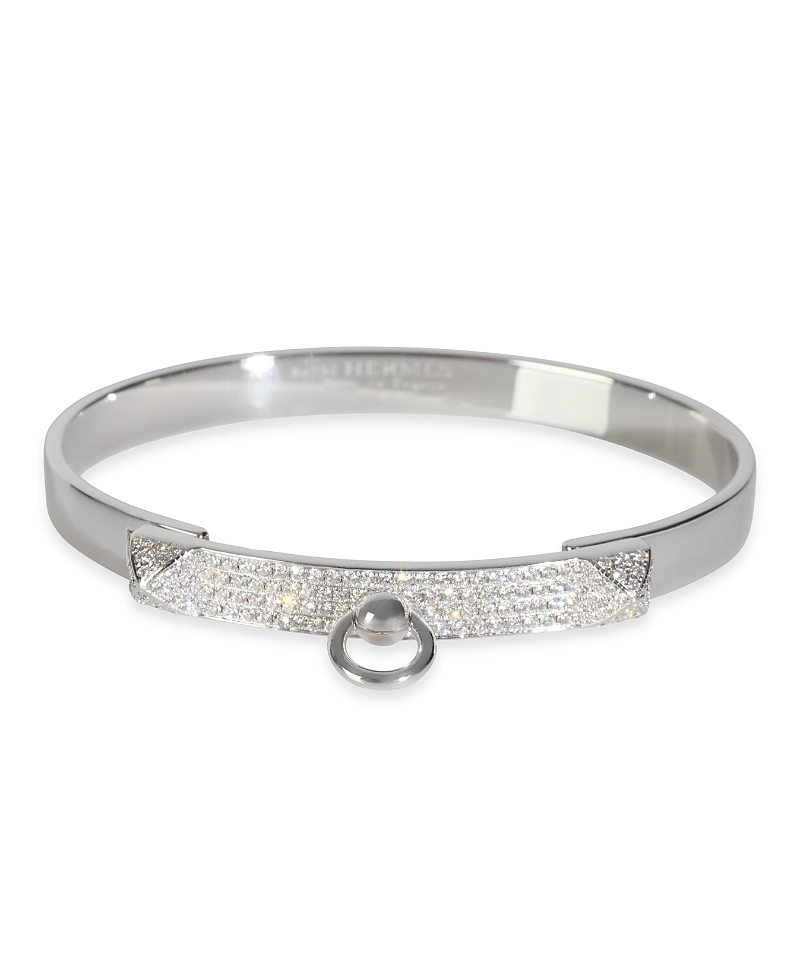 PRE-OWNED HERMES Pre-owned Hermes Collier De Chien 18k White Gold Bracelet