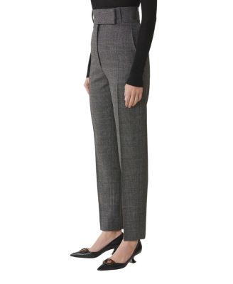 Prince Of Wales Wool Cigarette Pants