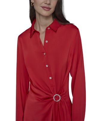Ring Tie Front Blouse