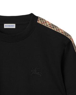 Check Trim Cotton Tee