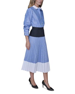 Colorblock Pleated Dress