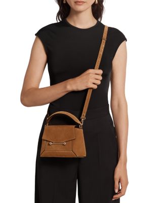 Mosaic Nano Leather & Suede Top Handle Bag