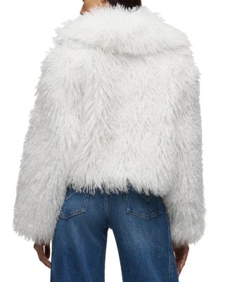 Mongauxlian Cropped Faux Fur Jacket