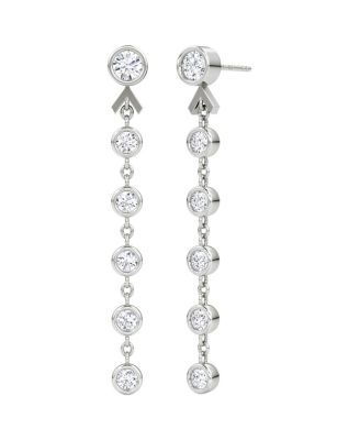 Arrow Drop Earring in 14K Gold, 1.5ctw Round Brilliant Lab Grown Diamonds