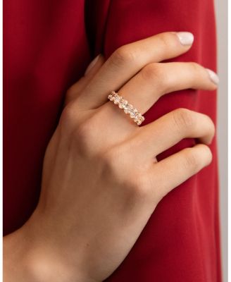 Eternity Band in 14K Rose Gold, 7.5ctw Oval Lab Grown Diamonds