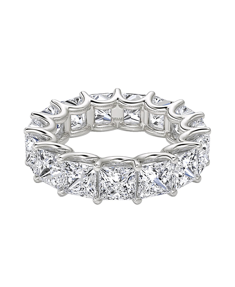 Vrai Eternity Band In Platinum, 7.5ctw Princess Lab Grown Diamonds In Metallic