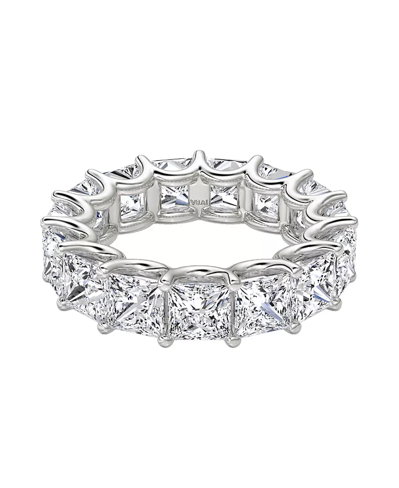 Vrai Eternity Band in Platinum, 7.5ctw Princess Lab Grown Diamonds