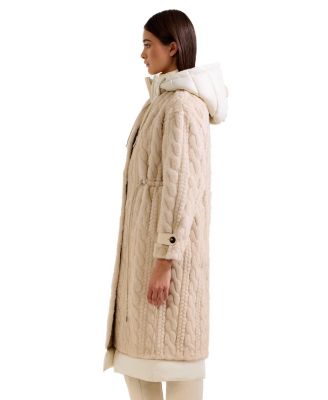  Oriana Faux Fur Jacket with Puffer Hood