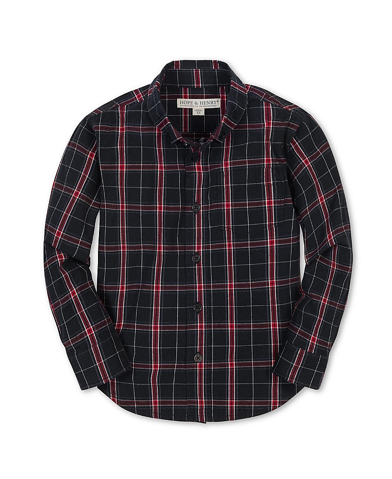 Hope & Henry Boys' Organic Long Sleeve Stretch Poplin Shirt - Little Kid, Big Kid