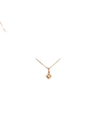  Ravioli Charm Solid Yellow Gold Necklace