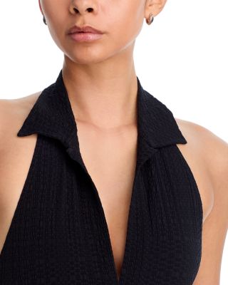 Polo Maillot Collared Swimsuit