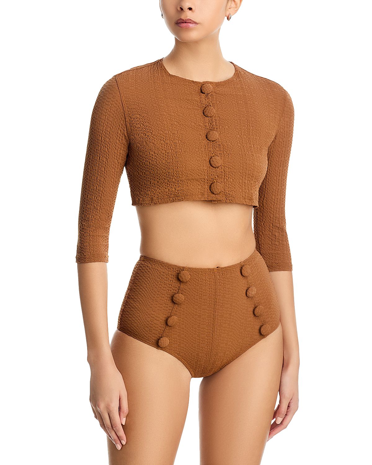 Lisa Marie Fernandez Cropped Cover-Up Cardigan