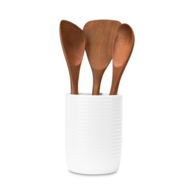 Breaking Bread Wood Utensils and Canister, Set of Four
