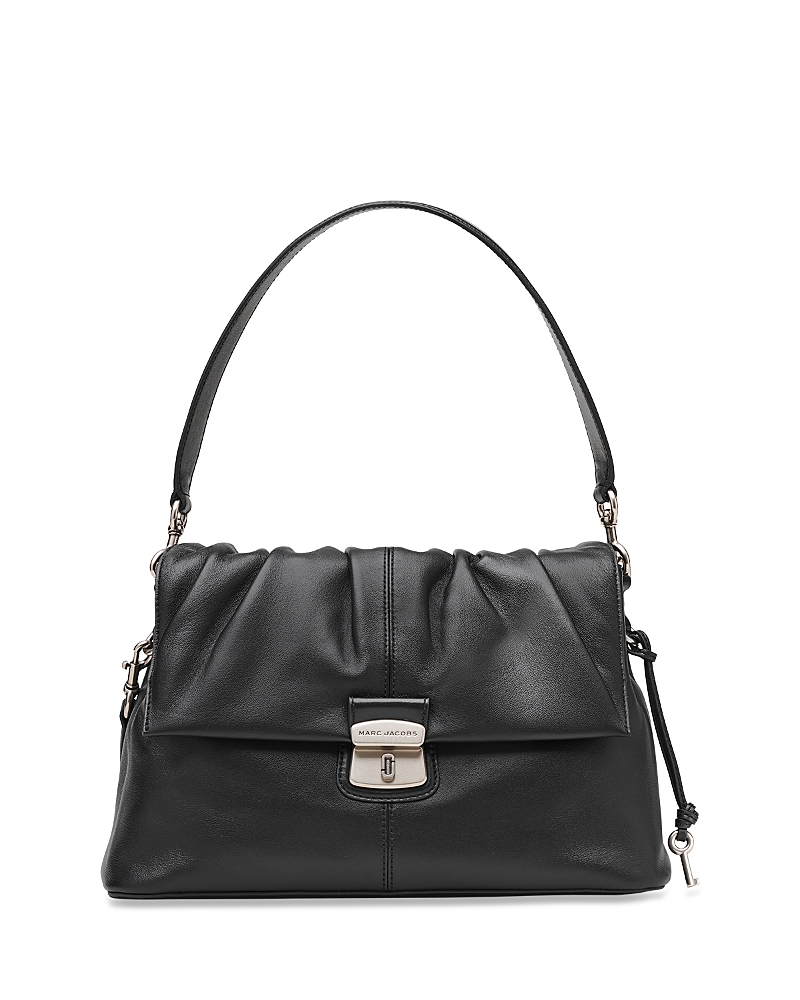 Marc Jacobs The Cristina Leather Messenger Crossbody In Black