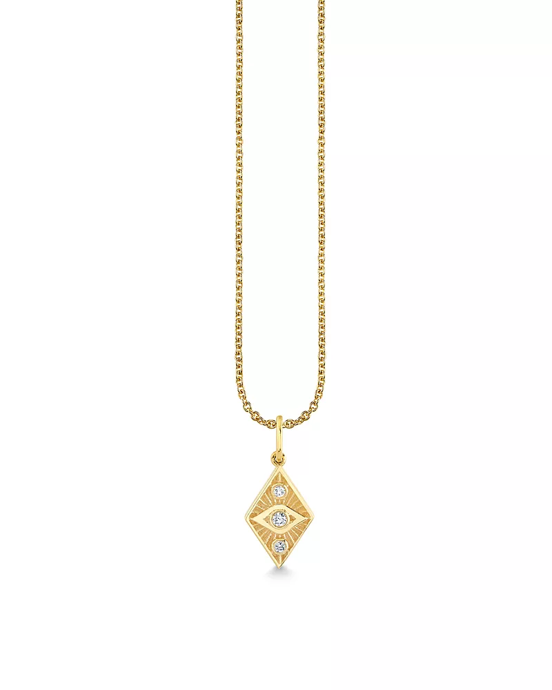 Sydney Evan 14K Yellow Gold Diamond Ace of Diamonds Pendant Necklace, 16