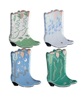 Yeehaw Cowboy Boot Large Paper Plates, Set of 8