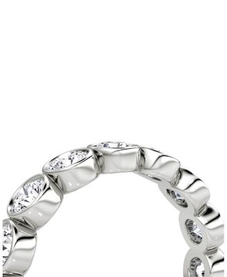 Bezel Eternity Band in Platinum, 2.4ctw Round Brilliant Lab Grown Diamonds