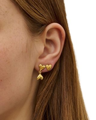 Hammered Heart Studs