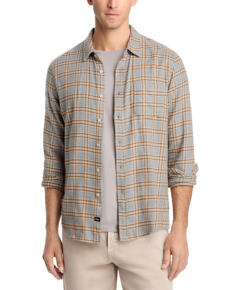 Rails Lennox Plaid Button Down Shirt In Gray