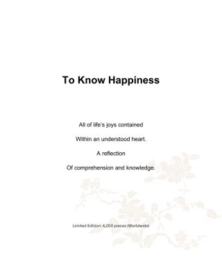 To Know Happiness Crystal Sculpture - Limited Edition