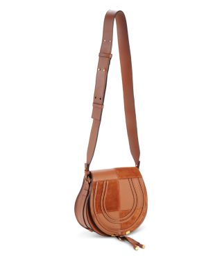 Marcie Checkered Leather & Suede Saddle Bag