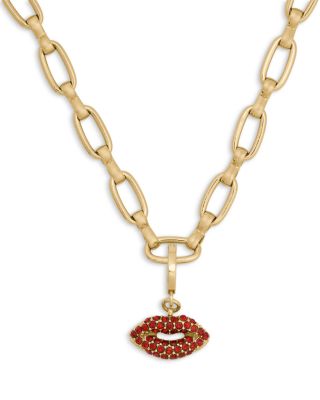 One In A Million Pav&eacute; Lips Charm 