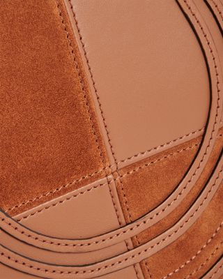 Marcie Checkered Leather & Suede Saddle Bag