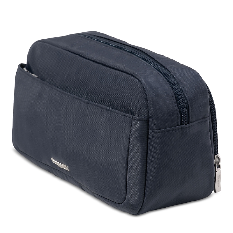 Baggallini The Jet Set Edit Pocket Cosmetic Pouch With Brush Organization In Blue