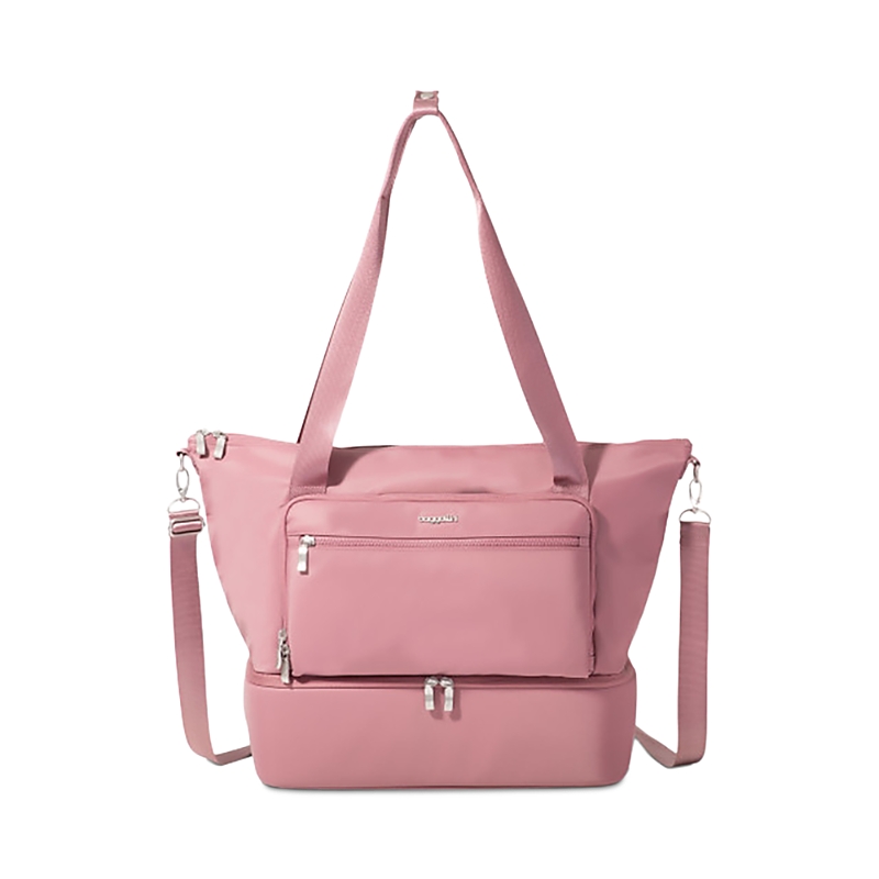 Baggallini The City Escape Collection Park Ave Overnight Tote Bag In Pink