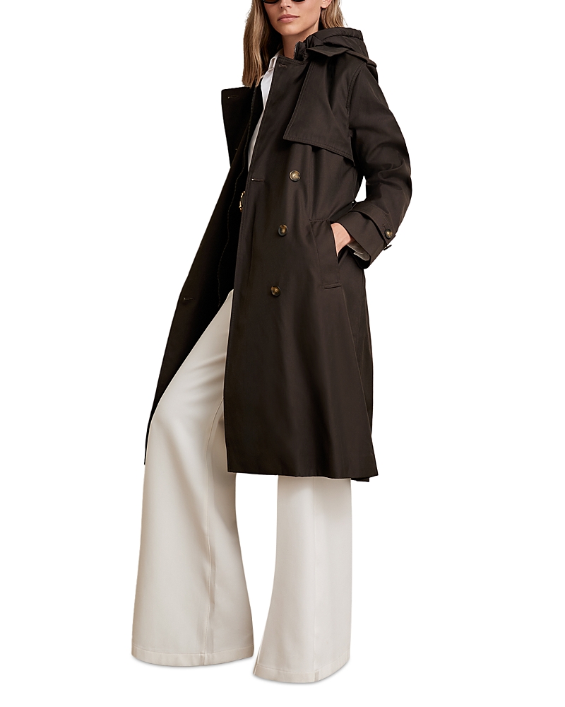 Reiss Petite Azura Trench Coat In Brown