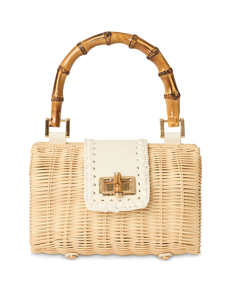 Btb Los Angeles Brandi Mini Rattan Bag In Pattern