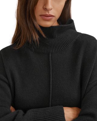 Wool Zip Hem Sweater