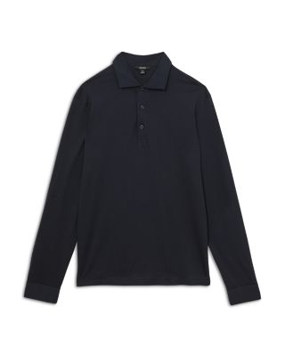 Porofino Long Sleeved Jersey Half Button Polo Shirt