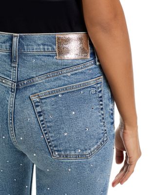 Harlow Mid Rise Ankle Straight Jeans in Orian Jewel