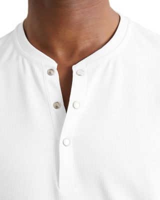 Carmello Long Sleeved Texture Grandad Polo