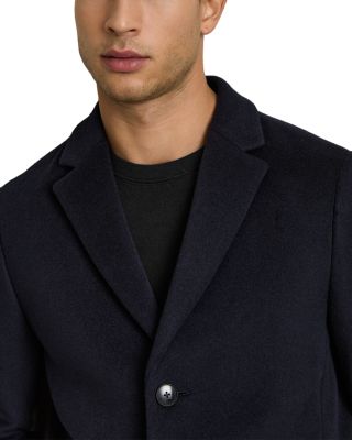 Gable Long Sleeved Single Breasted Wool Blend Overcoat