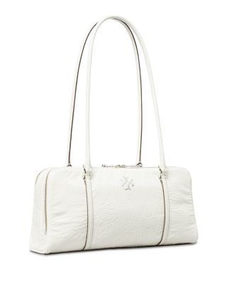Crinkle Leather Small Marshmallow Satchel