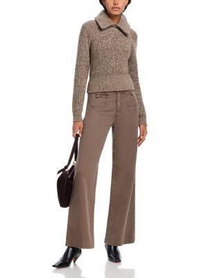 Anessa High Rise Wide Leg Jeans in Vintage Mushroom Taupe